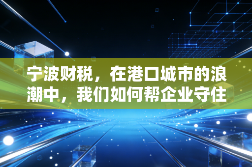 宁波财税，在港口城市的浪潮中，我们如何帮企业守住钱袋子？