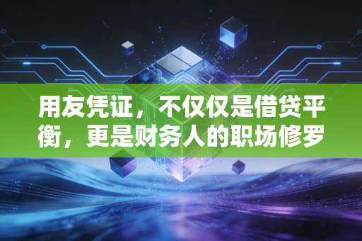 用友凭证,不仅仅是借贷平衡,更是财务人的职场修罗场与进阶路