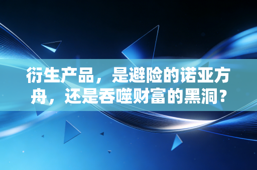 衍生产品,是避险的诺亚方舟,还是吞噬财富的黑洞?——一个注会老兵的深度剖析
