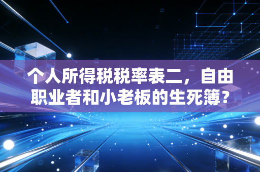 个人所得税税率表二,自由职业者和小老板的生死簿?看完这篇你就懂了!