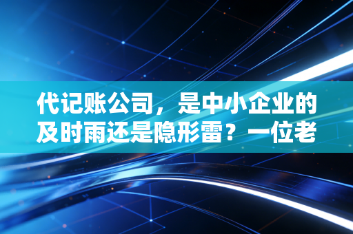 代记账公司,是中小企业的及时雨还是隐形雷?一位老会计的深度观察