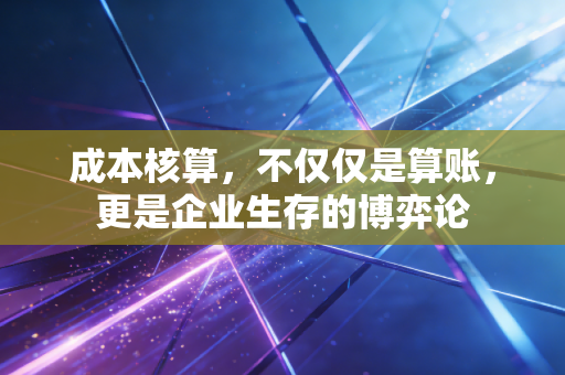 成本核算，不仅仅是算账，更是企业生存的博弈论
