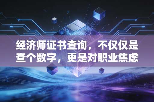 经济师证书查询,不仅仅是查个数字,更是对职业焦虑的一次确诊