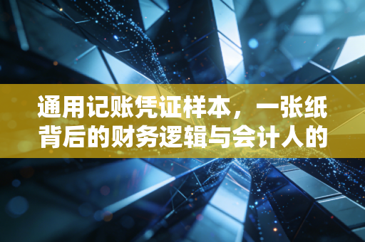 通用记账凭证样本，一张纸背后的财务逻辑与会计人的基本功