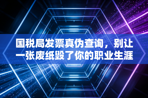 国税局发票真伪查询，别让一张废纸毁了你的职业生涯，老会计掏心窝子的实话