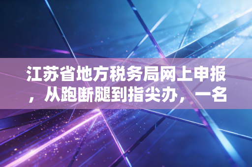 江苏省地方税务局网上申报,从跑断腿到指尖办,一名老会计的进阶心得
