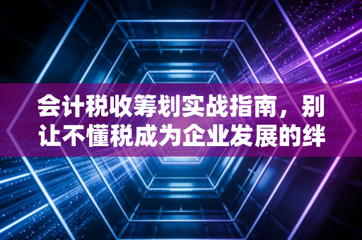 会计税收筹划实战指南,别让不懂税成为企业发展的绊脚石
