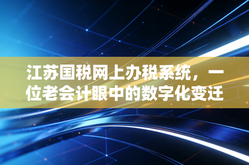 江苏国税网上办税系统,一位老会计眼中的数字化变迁与那些不得不说的坑