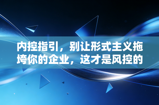 内控指引，别让形式主义拖垮你的企业，这才是风控的真相