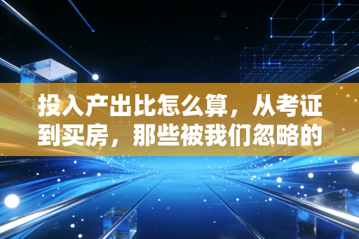 投入产出比怎么算,从考证到买房,那些被我们忽略的隐性账