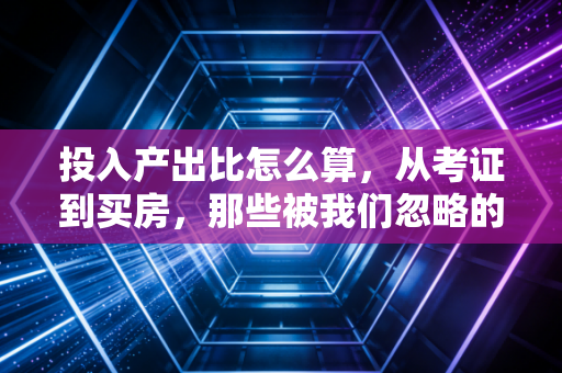 投入产出比怎么算,从考证到买房,那些被我们忽略的隐性账