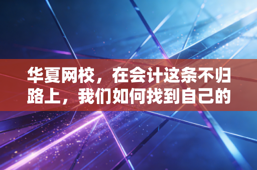 华夏网校,在会计这条不归路上,我们如何找到自己的光?