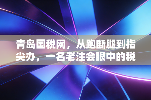 青岛国税网,从跑断腿到指尖办,一名老注会眼中的税务数字化变迁