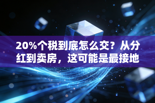20%个税到底怎么交？从分红到卖房，这可能是最接地气的避税指南