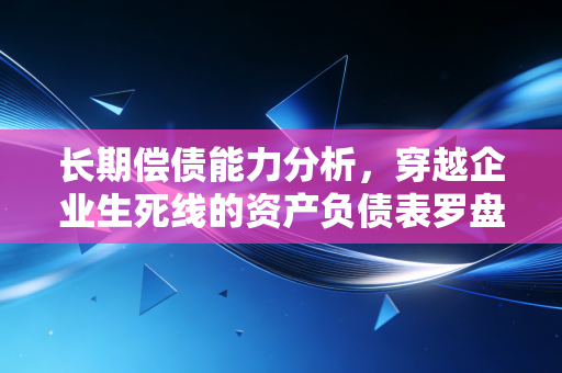 长期偿债能力分析，穿越企业生死线的资产负债表罗盘与我的独家避坑心得