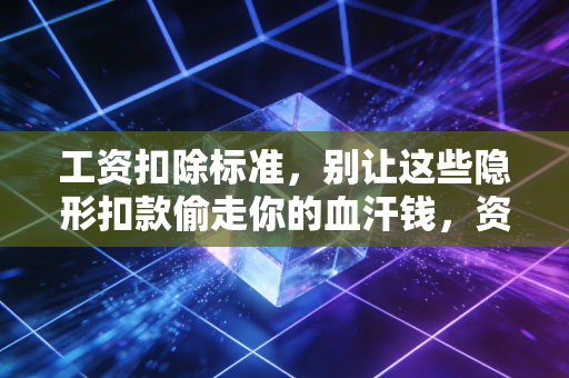 工资扣除标准,别让这些隐形扣款偷走你的血汗钱,资深注会为你深度揭秘