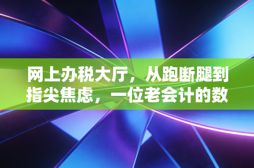 网上办税大厅，从跑断腿到指尖焦虑，一位老会计的数字化进阶实录