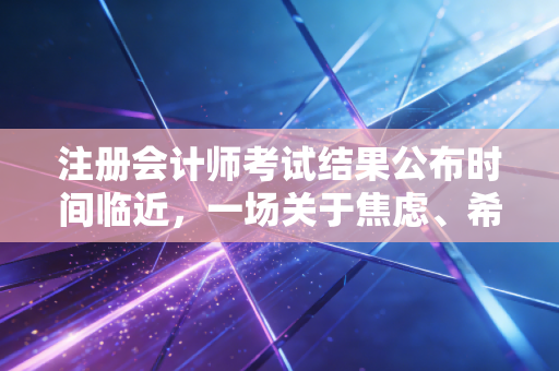 注册会计师考试结果公布时间临近,一场关于焦虑、希望与成长的深度对话