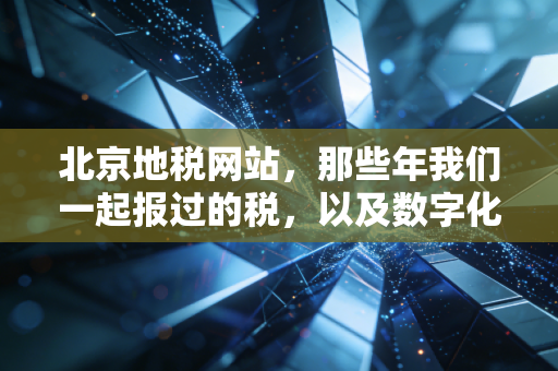 北京地税网站，那些年我们一起报过的税，以及数字化征管下的税务人生