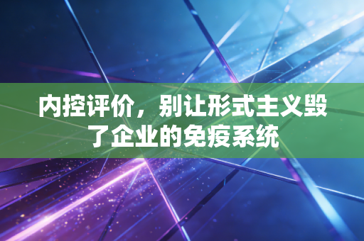 内控评价，别让形式主义毁了企业的免疫系统