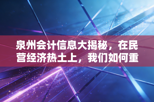 泉州会计信息大揭秘,在民营经济热土上,我们如何重新定义记账的价值?