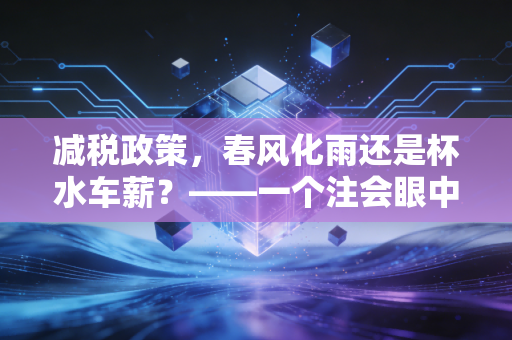 减税政策，春风化雨还是杯水车薪？——一个注会眼中的民生与账本