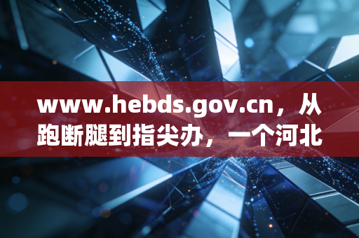 www.hebds.gov.cn,从跑断腿到指尖办,一个河北会计的税务进化论