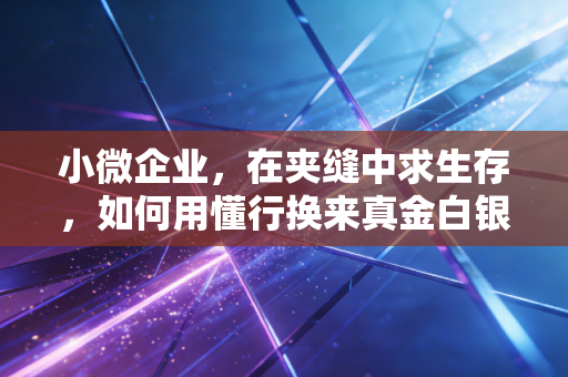 小微企业,在夹缝中求生存,如何用懂行换来真金白银的生机?