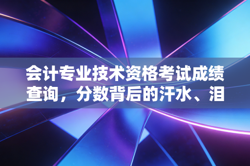 会计专业技术资格考试成绩查询，分数背后的汗水、泪水与职业抉择