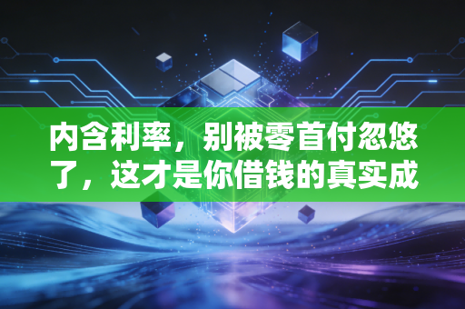 内含利率，别被零首付忽悠了，这才是你借钱的真实成本