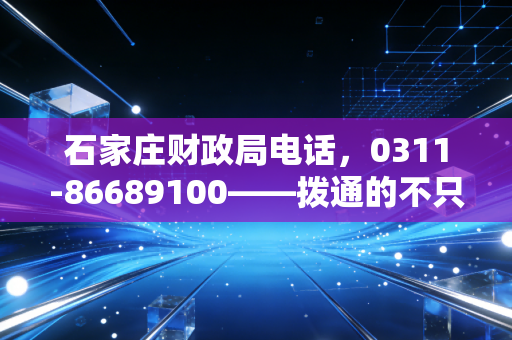 石家庄财政局电话，0311-86689100——拨通的不只是号码，更是企业发展的定心丸