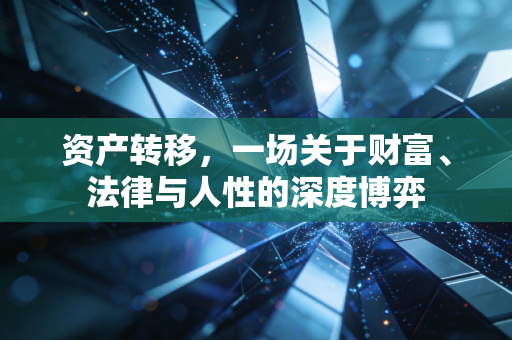 资产转移，一场关于财富、法律与人性的深度博弈