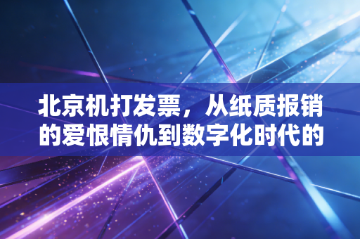 北京机打发票，从纸质报销的爱恨情仇到数字化时代的财务进化
