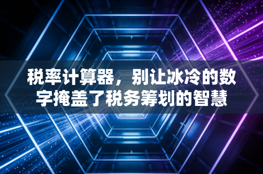 税率计算器，别让冰冷的数字掩盖了税务筹划的智慧