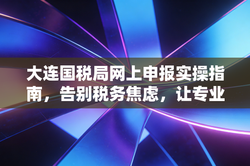 大连国税局网上申报实操指南，告别税务焦虑，让专业成为习惯