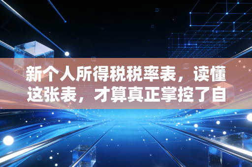 新个人所得税税率表，读懂这张表，才算真正掌控了自己的钱包