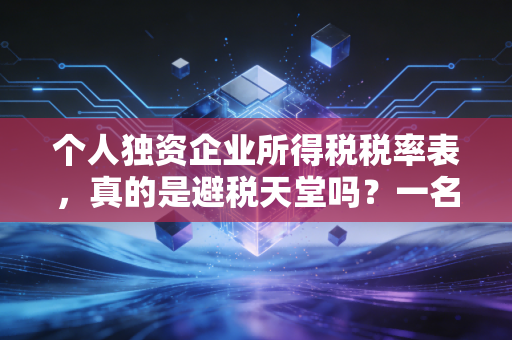 个人独资企业所得税税率表，真的是避税天堂吗？一名注会眼中的真相与风险