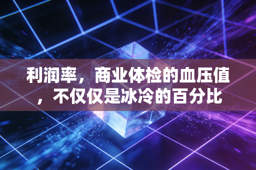 利润率,商业体检的血压值,不仅仅是冰冷的百分比