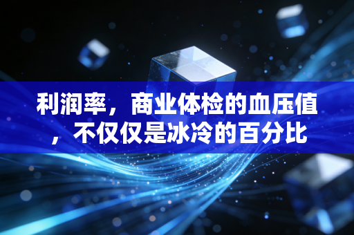 利润率，商业体检的血压值，不仅仅是冰冷的百分比