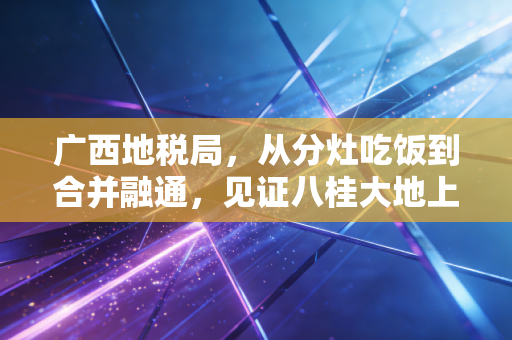 广西地税局，从分灶吃饭到合并融通，见证八桂大地上税收征管的温情与铁腕
