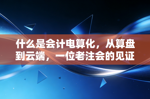 什么是会计电算化,从算盘到云端,一位老注会的见证与思考