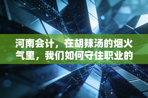 河南会计，在胡辣汤的烟火气里，我们如何守住职业的借贷平衡？