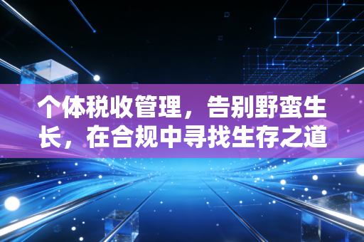 个体税收管理,告别野蛮生长,在合规中寻找生存之道