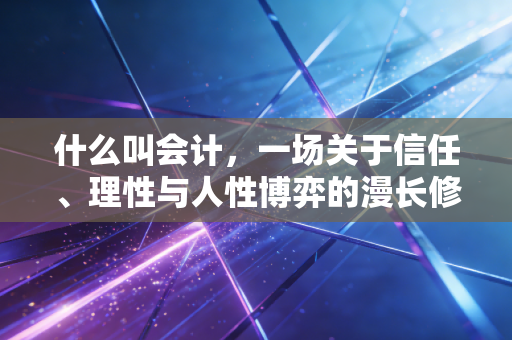 什么叫会计,一场关于信任、理性与人性博弈的漫长修行