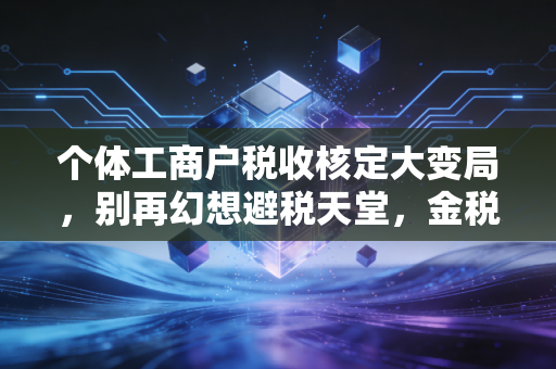 个体工商户税收核定大变局，别再幻想避税天堂，金税四期下如何生存？
