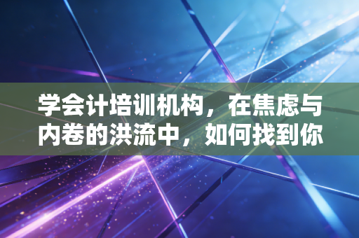 学会计培训机构，在焦虑与内卷的洪流中，如何找到你的上岸诺亚方舟？
