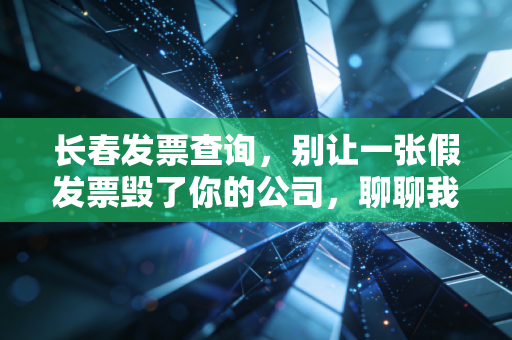 长春发票查询，别让一张假发票毁了你的公司，聊聊我在财务圈见过的那些坑
