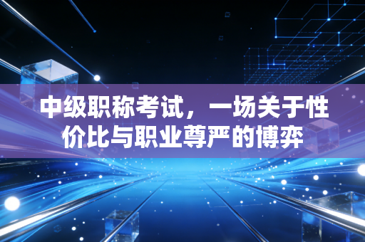 中级职称考试,一场关于性价比与职业尊严的博弈