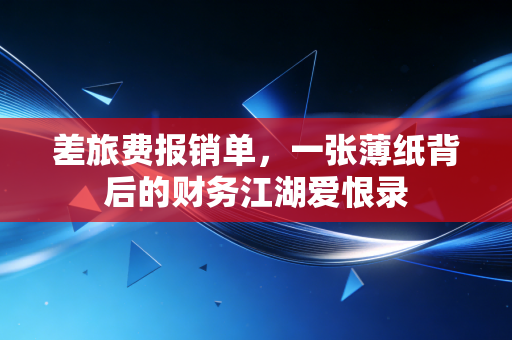 差旅费报销单，一张薄纸背后的财务江湖爱恨录