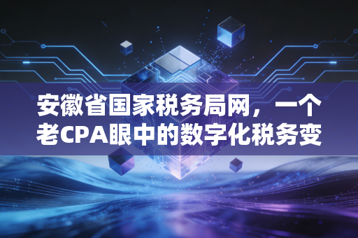 安徽省国家税务局网,一个老CPA眼中的数字化税务变迁与企业生存实录
